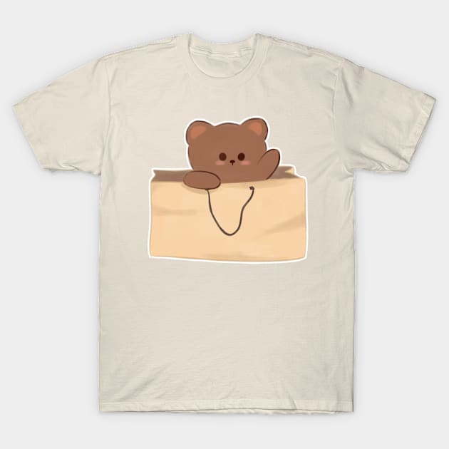 Bear in paper  bag T-Shirt by Naara